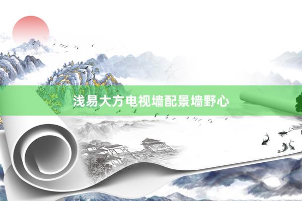 浅易大方电视墙配景墙野心