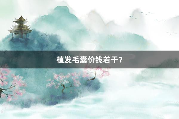 植发毛囊价钱若干？